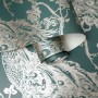 DUTCH WALLCOVERINGS Papel pintado pavo real verde y plateado de DUTCH WALLCOVERINGS, Papel pintado - Ref: Foro24-437418, Prec...