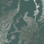 DUTCH WALLCOVERINGS Papel pintado pavo real verde y plateado de DUTCH WALLCOVERINGS, Papel pintado - Ref: Foro24-437418, Prec...