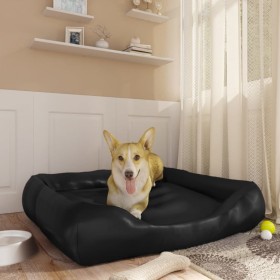 Black synthetic leather dog bed 80x68x23 cm by vidaXL, Beds for dogs - Ref: Foro24-171247, Price: 43,09 €, Discount: %