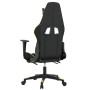 Silla gaming con reposapiés cuero sintético negro dorado de vidaXL, Sillones para videojuegos - Ref: Foro24-3143766, Precio: ...