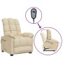 Liftable cream fabric massage chair by vidaXL, Electric massage chairs - Ref: Foro24-3100361, Price: 340,14 €, Discount: %