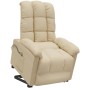 Liftable cream fabric massage chair by vidaXL, Electric massage chairs - Ref: Foro24-3100361, Price: 340,14 €, Discount: %