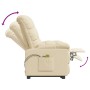 Liftable cream fabric massage chair by vidaXL, Electric massage chairs - Ref: Foro24-3100361, Price: 340,14 €, Discount: %