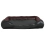 Black and brown synthetic leather dog bed 80x68x23 cm by vidaXL, Beds for dogs - Ref: Foro24-171241, Price: 36,99 €, Discount: %