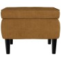 Stool with brown velvet wooden legs by vidaXL, Folding stools and chairs - Ref: Foro24-329444, Price: 80,79 €, Discount: %