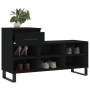 Mueble zapatero madera contrachapada negro 102x36x60 cm de vidaXL, Zapateros y organizadores de calzado - Ref: Foro24-831373,...