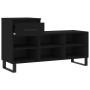 Black plywood shoe cabinet 102x36x60 cm by vidaXL, Shoe racks and shoe organizers - Ref: Foro24-831373, Price: 58,55 €, Disco...