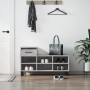 Shoe cabinet made of gray concrete plywood wood 102x36x60 cm by vidaXL, Shoe racks and shoe organizers - Ref: Foro24-831376, ...