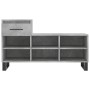 Mueble zapatero madera contrachapada gris hormigón 102x36x60 cm de vidaXL, Zapateros y organizadores de calzado - Ref: Foro24...