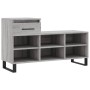 Mueble zapatero madera contrachapada gris Sonoma 102x36x60 cm de vidaXL, Zapateros y organizadores de calzado - Ref: Foro24-8...