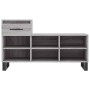 Mueble zapatero madera contrachapada gris Sonoma 102x36x60 cm de vidaXL, Zapateros y organizadores de calzado - Ref: Foro24-8...