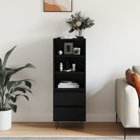 Tall black plywood sideboard 40x36x110 cm by vidaXL, Sideboards - Ref: Foro24-831509, Price: 65,99 €, Discount: %