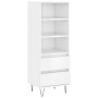 Aparador alto madera contrachapada blanco brillo 40x36x110 cm de vidaXL, Aparadores - Ref: Foro24-831510, Precio: 69,99 €, De...