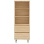 Aparador alto madera contrachapada roble Sonoma 40x36x110 cm de vidaXL, Aparadores - Ref: Foro24-831511, Precio: 63,99 €, Des...