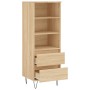 Aparador alto madera contrachapada roble Sonoma 40x36x110 cm de vidaXL, Aparadores - Ref: Foro24-831511, Precio: 63,99 €, Des...