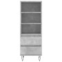 Aparador alto madera contrachapada gris hormigón 40x36x110 cm de vidaXL, Aparadores - Ref: Foro24-831512, Precio: 63,97 €, De...