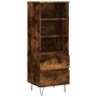 Aparador alto madera contrachapada roble ahumado 40x36x110 cm de vidaXL, Aparadores - Ref: Foro24-831513, Precio: 62,67 €, De...