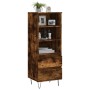 Tall smoked oak plywood sideboard 40x36x110 cm by vidaXL, Sideboards - Ref: Foro24-831513, Price: 62,67 €, Discount: %