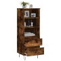 Tall smoked oak plywood sideboard 40x36x110 cm by vidaXL, Sideboards - Ref: Foro24-831513, Price: 62,67 €, Discount: %