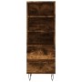 Tall smoked oak plywood sideboard 40x36x110 cm by vidaXL, Sideboards - Ref: Foro24-831513, Price: 62,67 €, Discount: %