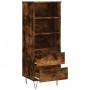 Aparador alto madera contrachapada roble ahumado 40x36x110 cm de vidaXL, Aparadores - Ref: Foro24-831513, Precio: 62,67 €, De...