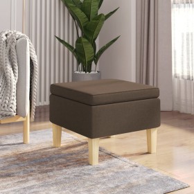 Brown fabric upholstered stool with wooden legs by vidaXL, Folding stools and chairs - Ref: Foro24-329429, Price: 77,48 €, Di...