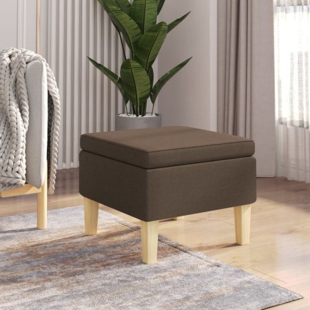 Brown fabric upholstered stool with wooden legs by vidaXL, Folding stools and chairs - Ref: Foro24-329429, Price: 81,65 €, Di...