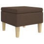 Brown fabric upholstered stool with wooden legs by vidaXL, Folding stools and chairs - Ref: Foro24-329429, Price: 81,65 €, Di...