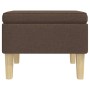 Brown fabric upholstered stool with wooden legs by vidaXL, Folding stools and chairs - Ref: Foro24-329429, Price: 81,65 €, Di...