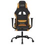 Gaming-Stuhl mit Fußstütze aus schwarzem und orangefarbenem Stoff von vidaXL, Gaming-Stühle - Ref: Foro24-3143727, Preis: 130...