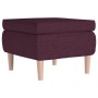 Taburete con patas de madera tapizado tela morada de vidaXL, Taburetes y sillas plegables - Ref: Foro24-329453, Precio: 49,99...