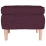 Taburete con patas de madera tapizado tela morada de vidaXL, Taburetes y sillas plegables - Ref: Foro24-329453, Precio: 49,99...