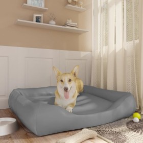 Cama para perros de cuero sintético gris claro 120x100x27 cm de vidaXL, Camas para perros - Ref: Foro24-171240, Precio: 62,99...