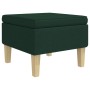 Stool with wooden legs upholstered in dark green fabric by vidaXL, Folding stools and chairs - Ref: Foro24-329431, Price: 75,...