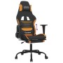 Gaming-Stuhl mit Fußstütze aus schwarzem und orangefarbenem Stoff von vidaXL, Gaming-Stühle - Ref: Foro24-3143727, Preis: 130...