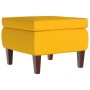 Stool with wooden legs and yellow velvet. by vidaXL, Folding stools and chairs - Ref: Foro24-329464, Price: 74,17 €, Discount: %