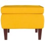 Stool with wooden legs and yellow velvet. by vidaXL, Folding stools and chairs - Ref: Foro24-329464, Price: 74,17 €, Discount: %