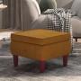 Hocker mit Holzbeinen aus braunem Samt von vidaXL, Klapphocker und Stühle - Ref: Foro24-329465, Preis: 64,87 €, Rabatt: %