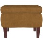 Hocker mit Holzbeinen aus braunem Samt von vidaXL, Klapphocker und Stühle - Ref: Foro24-329465, Preis: 64,87 €, Rabatt: %