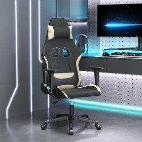 Cream and black fabric gaming chair by vidaXL, Gaming chairs - Ref: Foro24-3143733, Price: 129,99 €, Discount: %