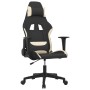 Silla gaming tela crema y negro de vidaXL, Sillones para videojuegos - Ref: Foro24-3143733, Precio: 129,01 €, Descuento: %