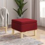 Stool with wooden legs upholstered in red red fabric by vidaXL, Folding stools and chairs - Ref: Foro24-329428, Price: 71,24 ...