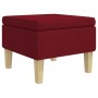 Taburete con patas de madera tapizado tela rojo tinto de vidaXL, Taburetes y sillas plegables - Ref: Foro24-329428, Precio: 7...