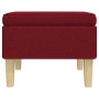 Taburete con patas de madera tapizado tela rojo tinto de vidaXL, Taburetes y sillas plegables - Ref: Foro24-329428, Precio: 7...