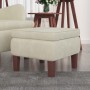 Taburete con patas de madera terciopelo crema de vidaXL, Taburetes y sillas plegables - Ref: Foro24-329466, Precio: 85,29 €, ...