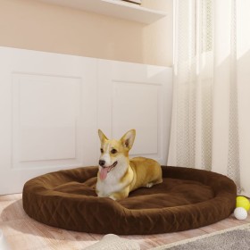 Braunes Hundebett aus Plüsch, 110 x 90 x 23 cm von vidaXL, Betten für Hunde - Ref: Foro24-171393, Preis: 75,99 €, Rabatt: %