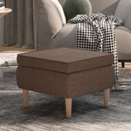 Hocker mit Holzbeinen, gepolstert mit taupegrauem Stoff von vidaXL, Klapphocker und Stühle - Ref: Foro24-329454, Preis: 63,42...