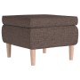 Hocker mit Holzbeinen, gepolstert mit taupegrauem Stoff von vidaXL, Klapphocker und Stühle - Ref: Foro24-329454, Preis: 63,42...