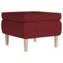 Stool with wooden legs upholstered in red red fabric by vidaXL, Folding stools and chairs - Ref: Foro24-329449, Price: 76,36 ...