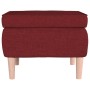 Hocker mit Holzbeinen, gepolstert mit rotem Stoff von vidaXL, Klapphocker und Stühle - Ref: Foro24-329449, Preis: 76,36 €, Ra...